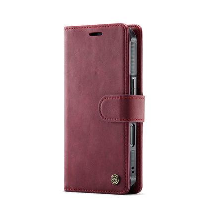 Apple iPhone 17 Hoesje - Burgundy Red - Luxe 2 in 1 MagSafe Bookcase