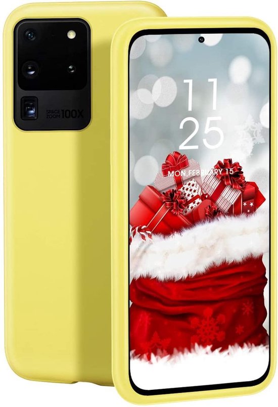 Samsung Galaxy S20 Ultra Hoesje - Geel - Siliconen Back Cover