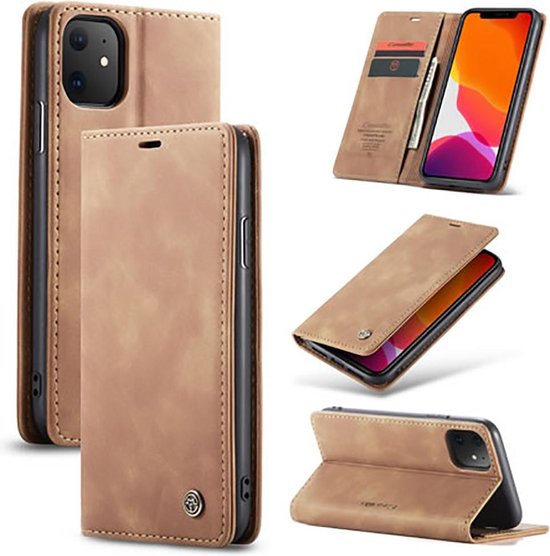 Apple iPhone 12 Mini Hülle - Sienna Brown - Schlanke Klapphülle mit Kartenfach
