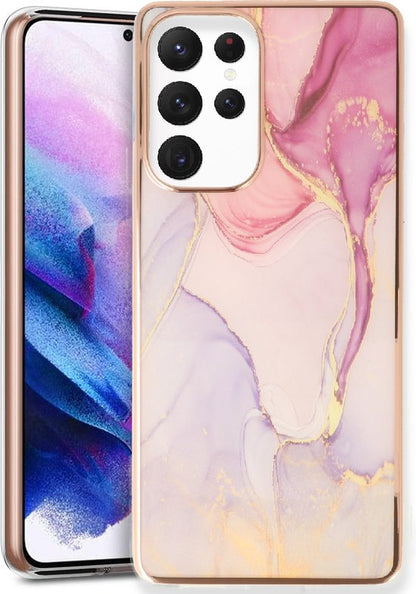 Coque Samsung Galaxy S24 Ultra - Nova - Étui arrière en silicone effet marbre