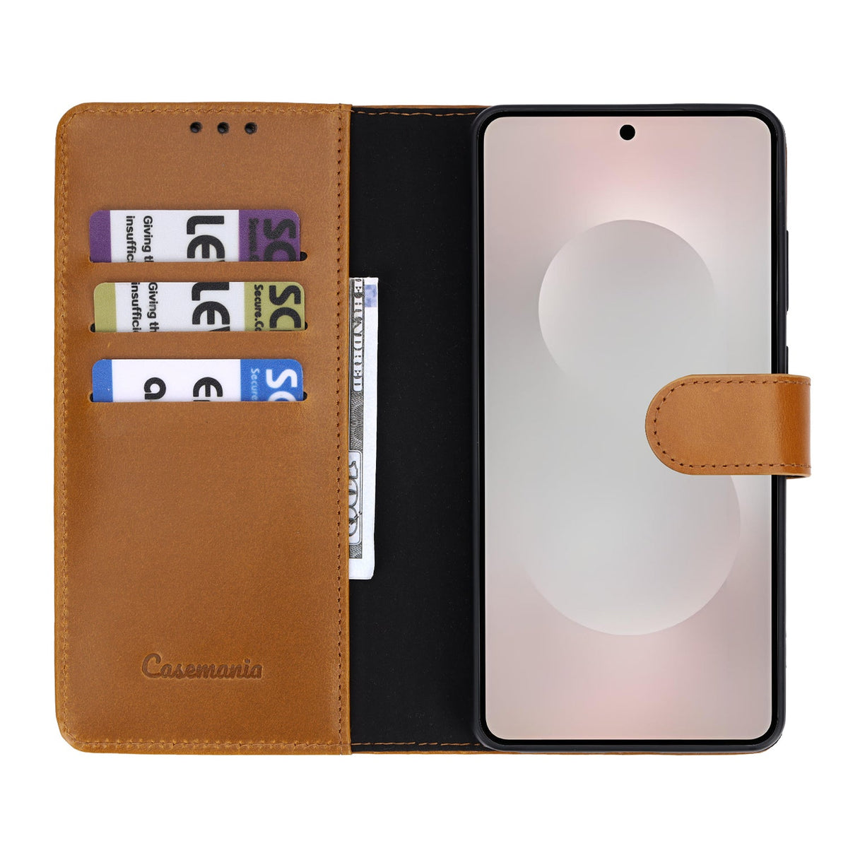 Samsung Galaxy S26 Ultra Hoesje - Sienna Brown - Echt Leren Bookcase