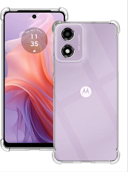 Motorola Moto E14 Case - Clear - Shockproof Back Cover