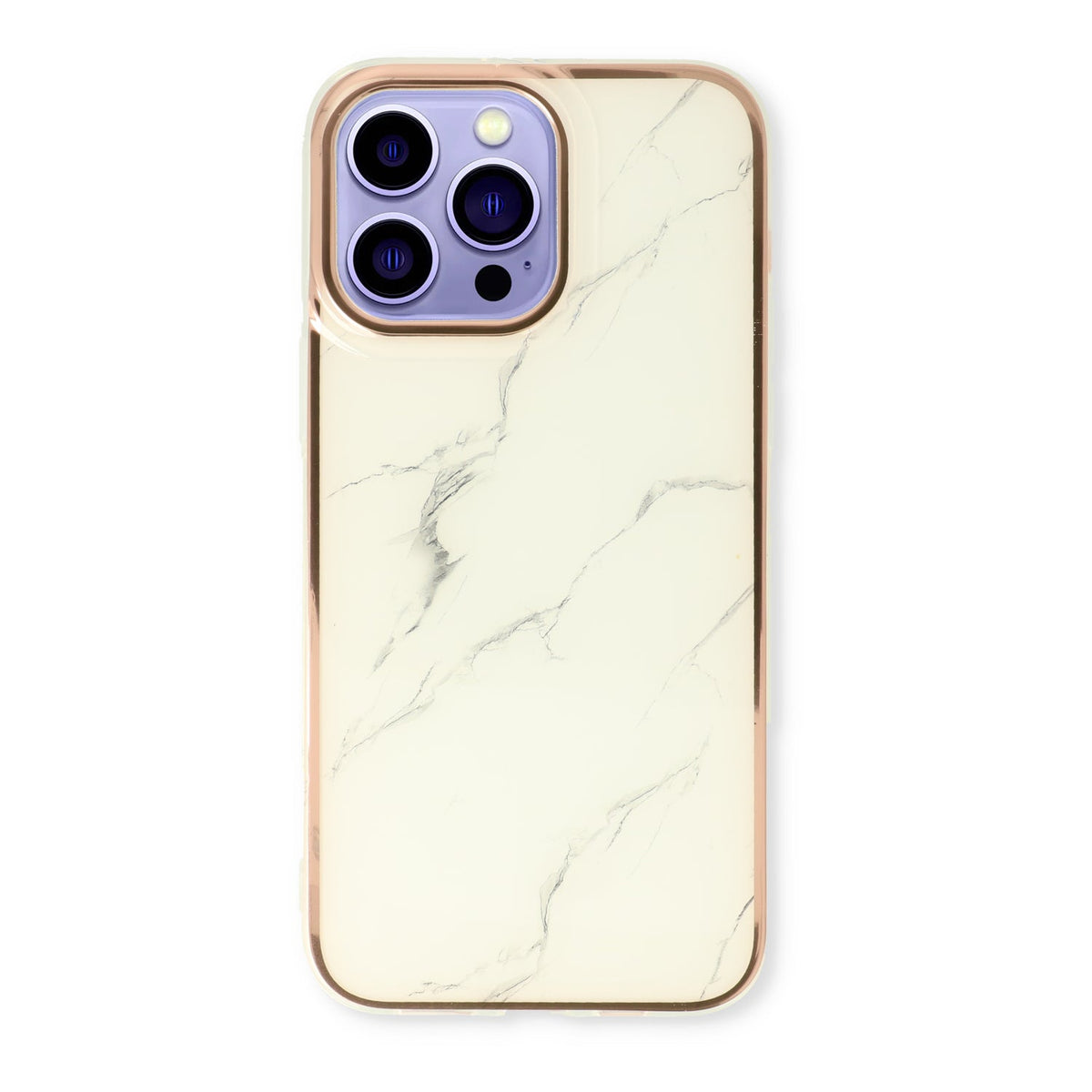 Apple iPhone 15 Pro Max Hülle - Weiß - Silikon Marmor Back Cover