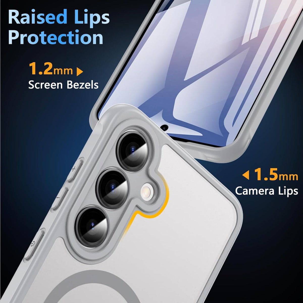 Samsung Galaxy S25 Plus Hoesje - Grijs - Matte Armor MagSafe Back Cover