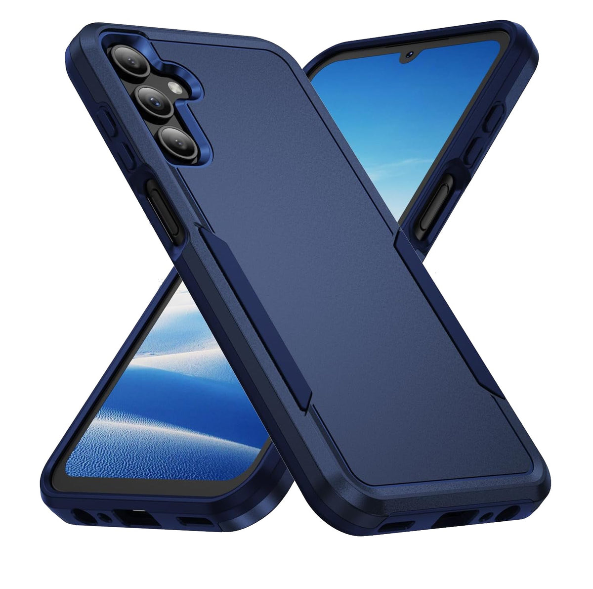 Coque Samsung Galaxy A15 - Bleu - Heavy Duty Armor Back Cover