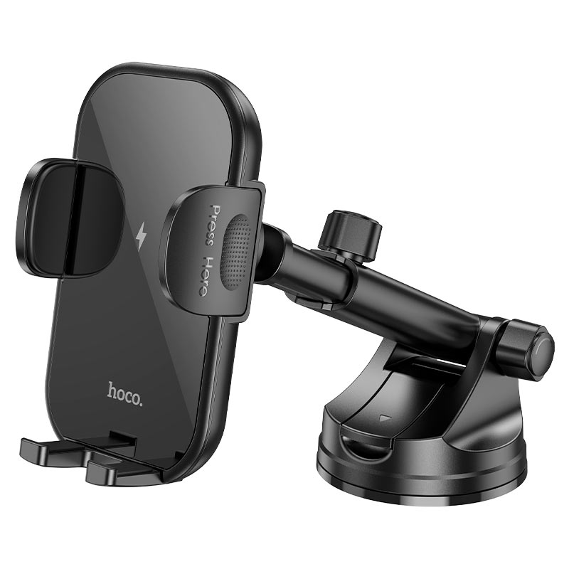 Hoco Telefoonhouder Auto met Draadloze Snellader - Snel Laden 15W