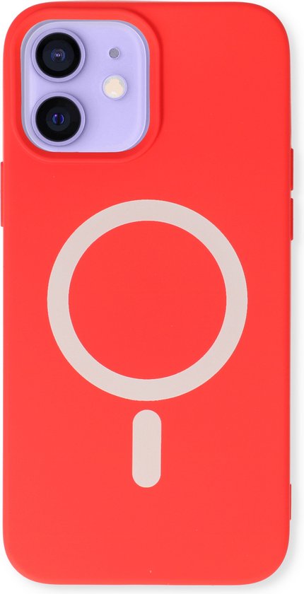 iPhone 12/12 Pro Hoesje - Rood - Magnetische Siliconen Back Cover