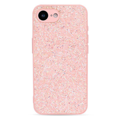 Coque iPhone 16e - Rose - Étui arrière à paillettes diamant