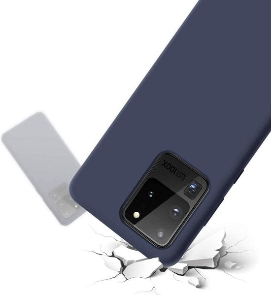Samsung Galaxy S20 Ultra Hoesje - Siliconen Back Cover - Donker Blauw Back Cover