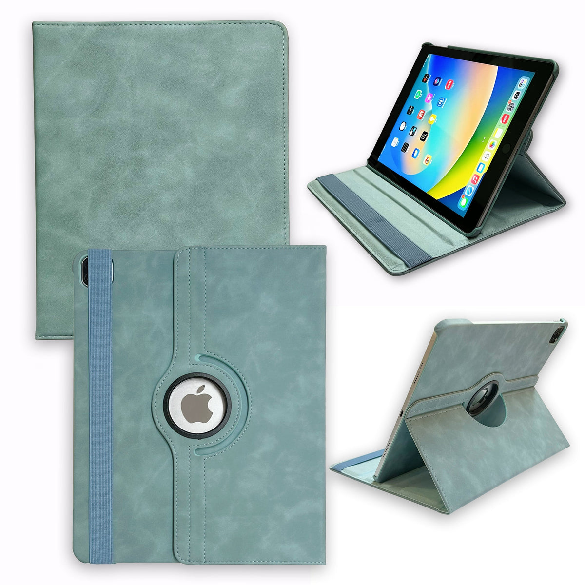 Apple iPad Pro 11 (2018) Tablet Case - Aqua Blue - Rotating Folio Case