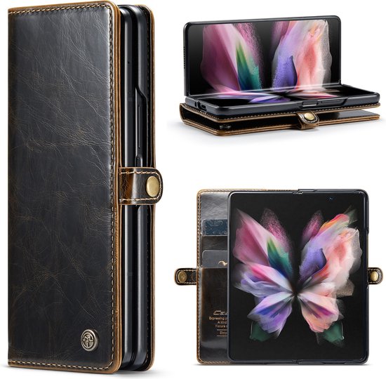 Samsung Galaxy Z Fold 3 5G Hoesje - Cognac Brown - Bookcase