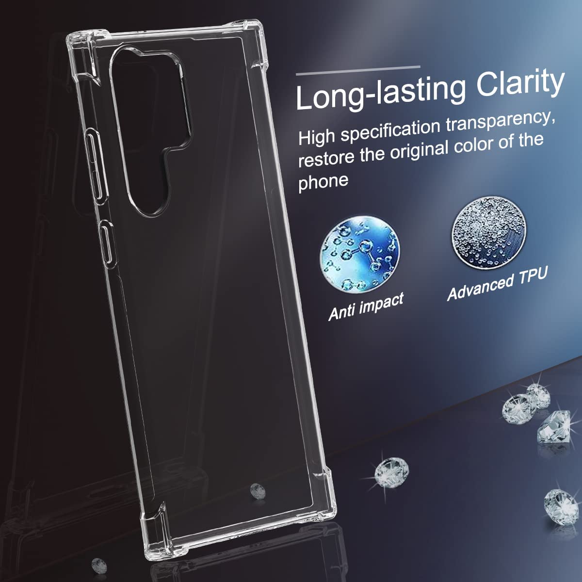 Samsung Galaxy S23 Ultra Hoesje - Transparant - Anti-Shock Back Cover