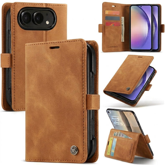 Apple iPhone Duo Hoesje - Sienna Brown - Dunne Bookcase