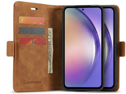 Apple iPhone Duo Hoesje - Sienna Brown - Dunne Bookcase