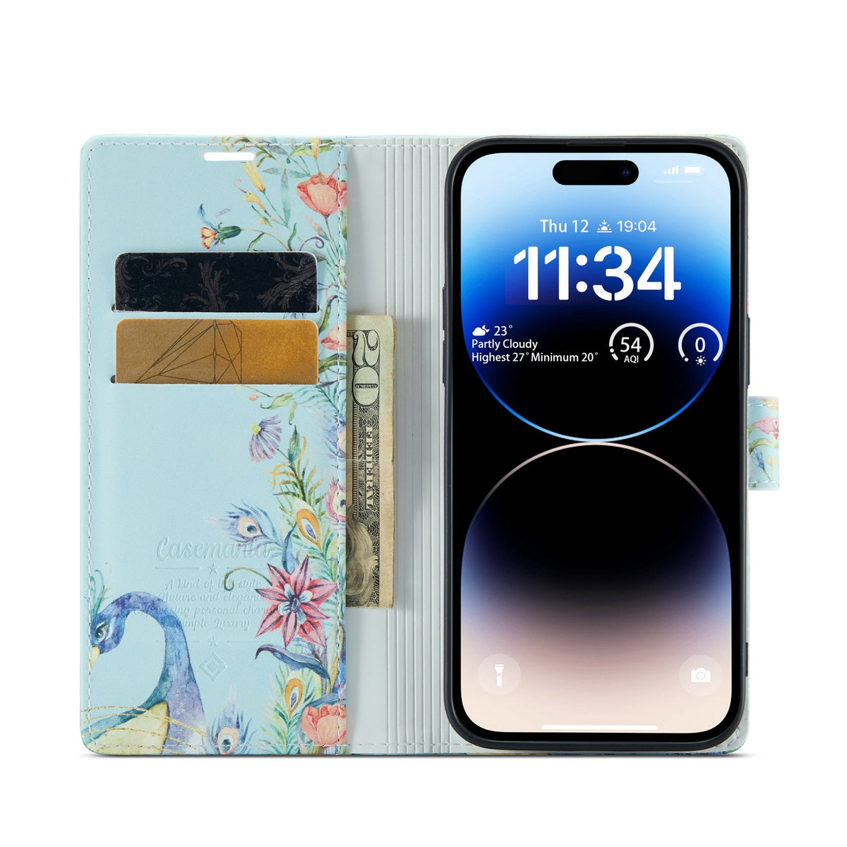 Apple iPhone 14 Pro Max Hoesje - Pauw - Print Bookcase