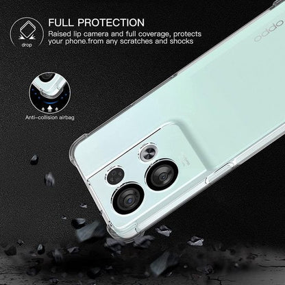 Oppo Reno 8 Hoesje - Transparant - Anti-Shock Back Cover