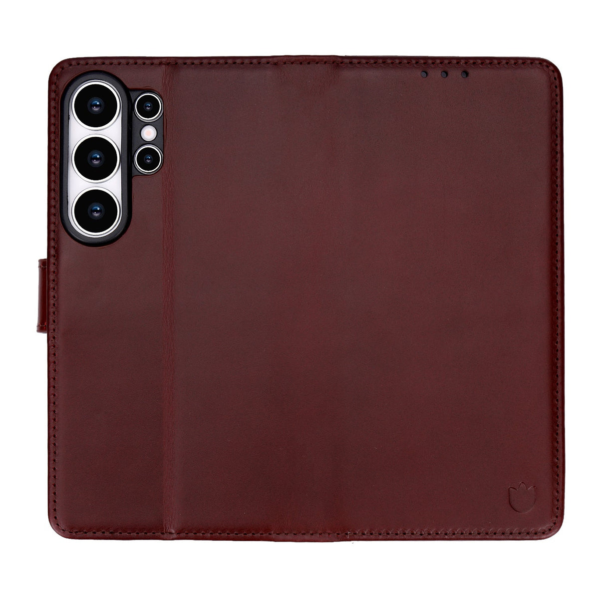 Samsung Galaxy S26 Ultra Hoesje - Burgundy Red - Echt Leren Bookcase