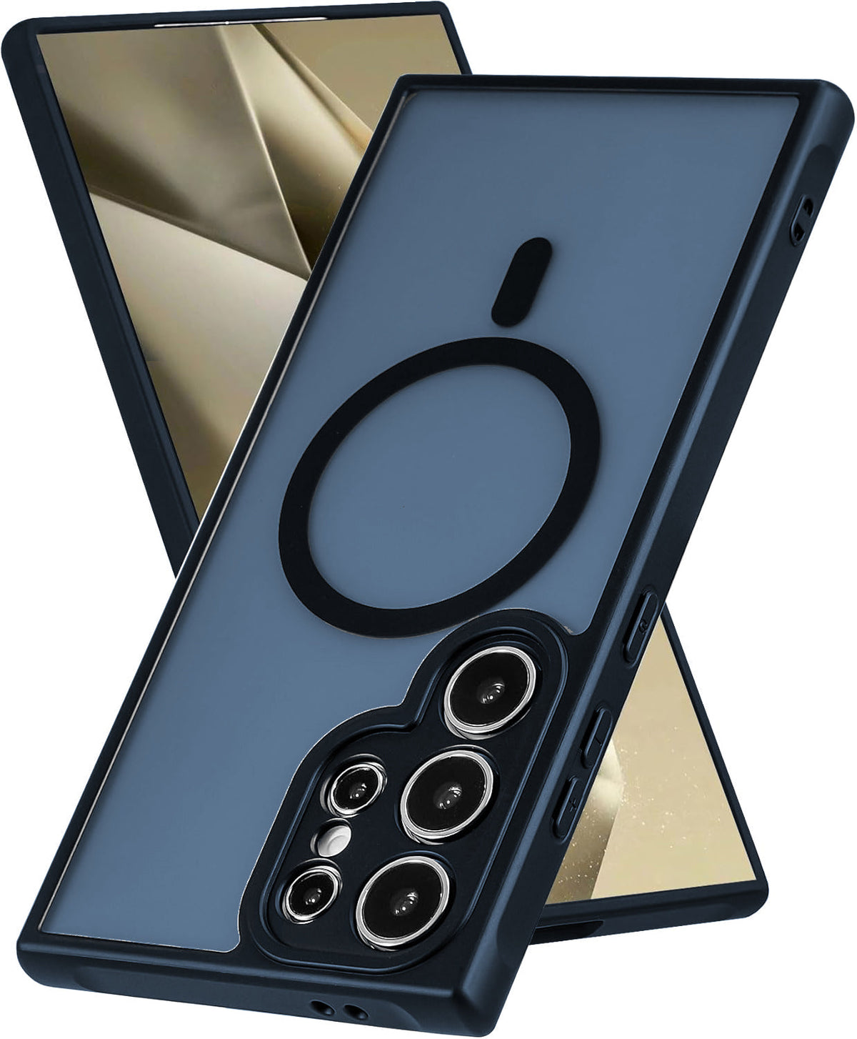 Samsung Galaxy S25 Ultra Hoesje - Blauw - Matte Armor MagSafe Back Cover