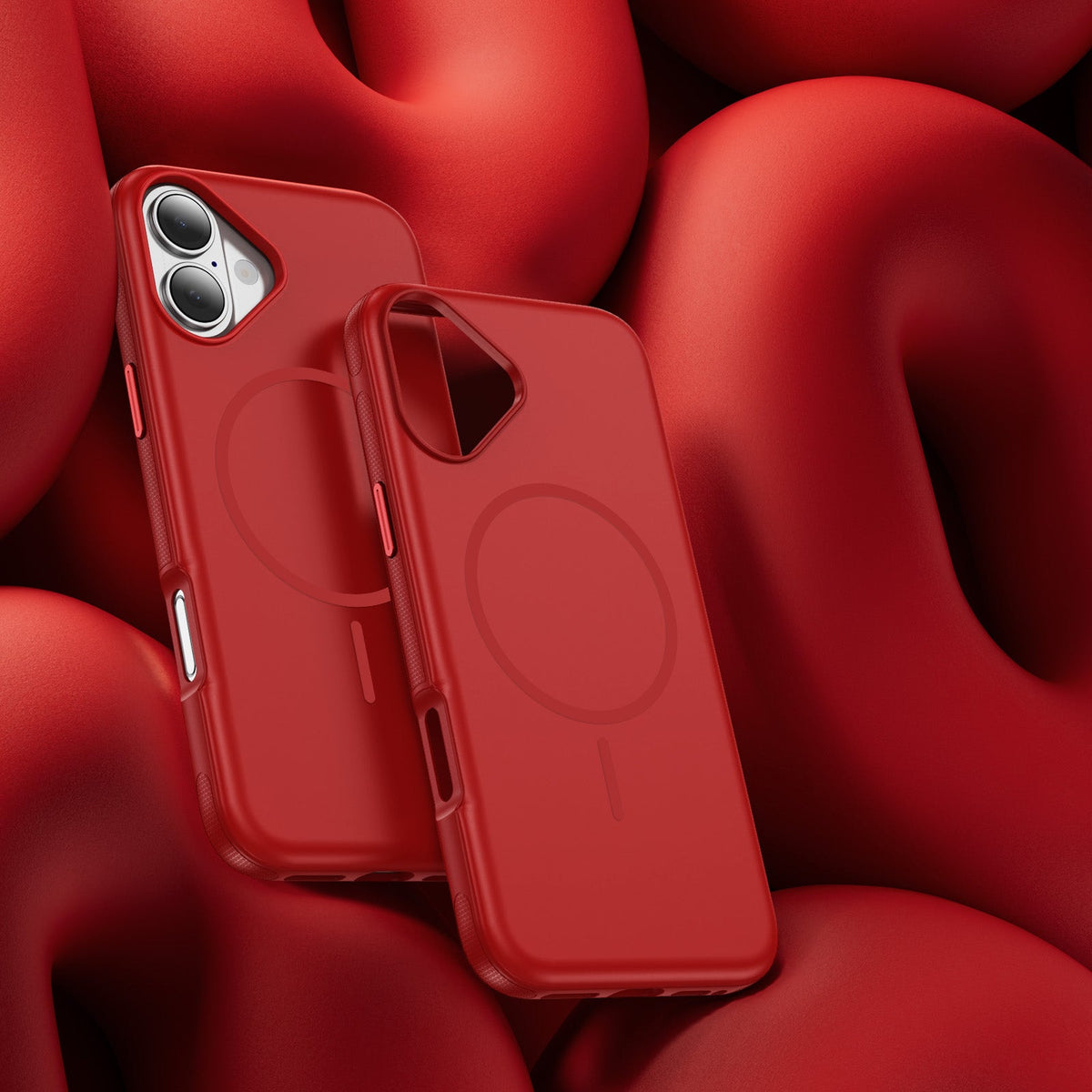 Apple iPhone 17 Hülle - Rot - Liquid-Silikon-MagSafe-Backcover