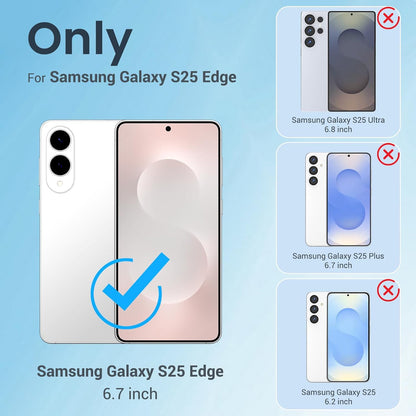 Samsung Galaxy S25 Edge Hoesje - Transparant - Anti-Shock MagSafe Back Cover