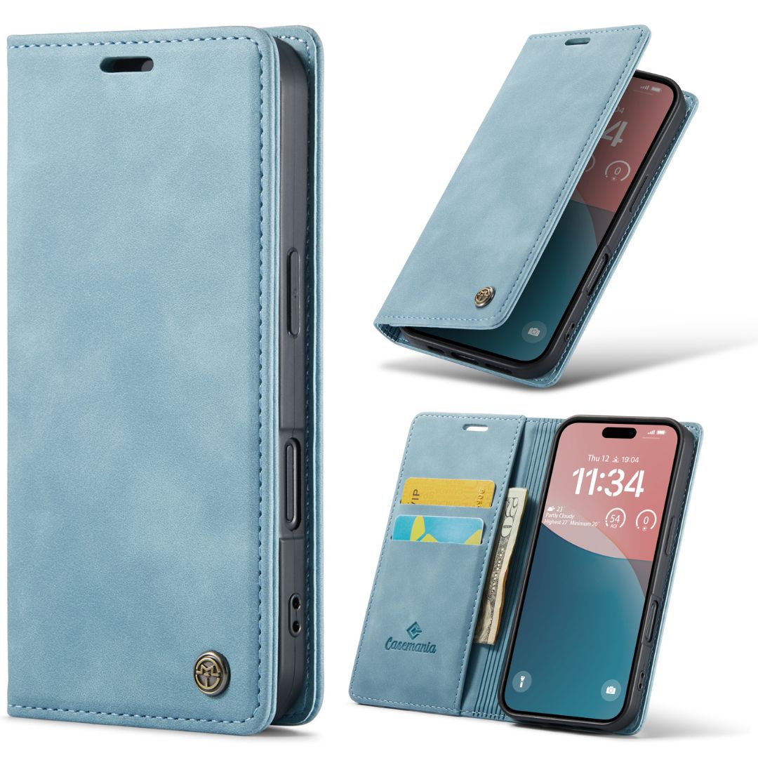Apple iPhone SE (2022) / SE (2020) Hoesje - Aqua Blue - Dunne Bookcase