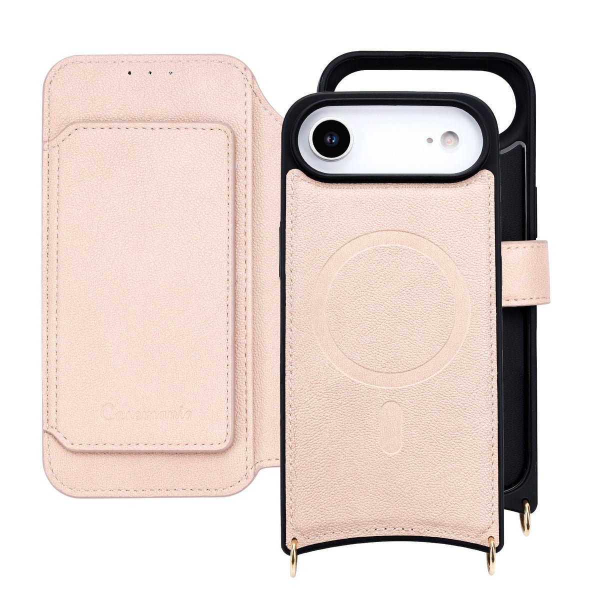 Apple iPhone Air Hoesje - Roze - CM Amsterdam Back Cover met Telefoonkoord