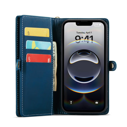 Apple iPhone 17 Pro Hoesje - Navy Blue - Luxe 2 in 1 Bookcase met 10 Kaart Vakken en Polskoord