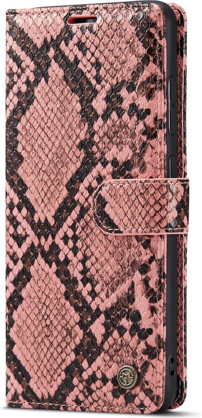 Samsung Galaxy A52 / A52S Hoesje - Roze - Slangen Bookcase