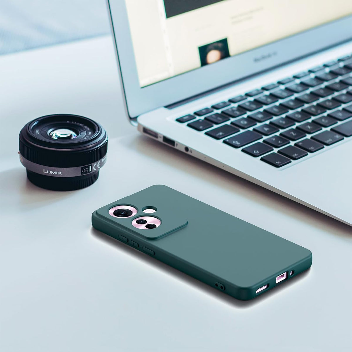 Oppo Reno 11F Hoesje - Groen - Liquid Siliconen Back Cover