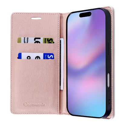 Apple iPhone 17 Pro Hoesje - Pale Pink - Dunne Leather-look Back Cover