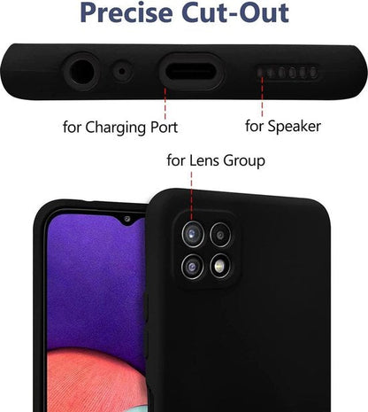 Samsung Galaxy A22 5G Hoesje - Zwart - Siliconen Back Cover