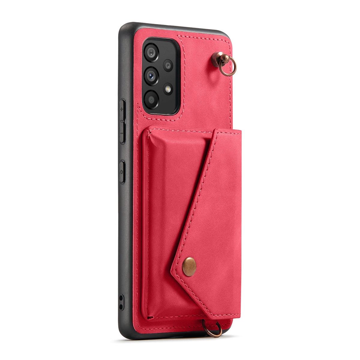 Samsung Galaxy A33 5G Hoesje - Royal Fuchsia - Luxe Back Cover met Telefoonkoord