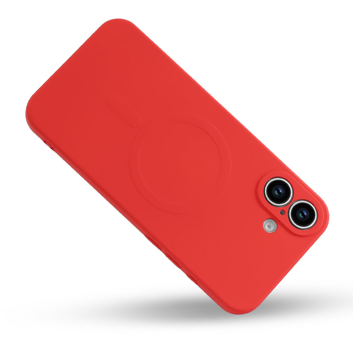Apple iPhone 16 Case - Red - Liquid Silicone MagSafe Back Cover