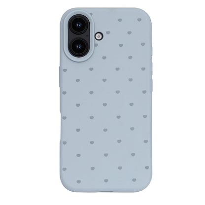iPhone 17 Hoesje - Blauw - Hartjes Back Cover