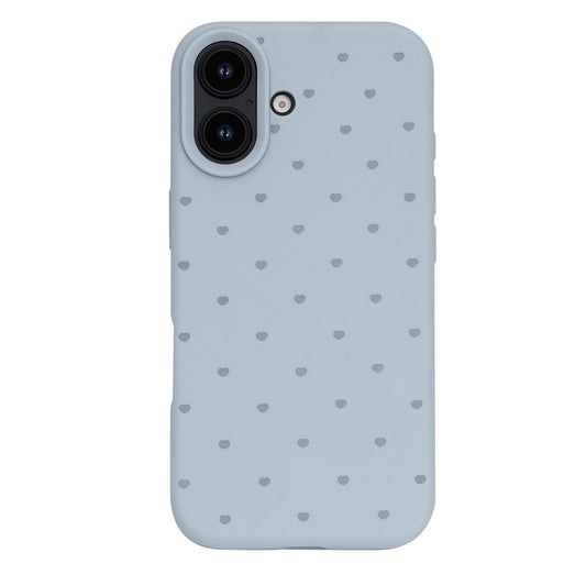 iPhone 17 Hoesje - Blauw - Hartjes Back Cover