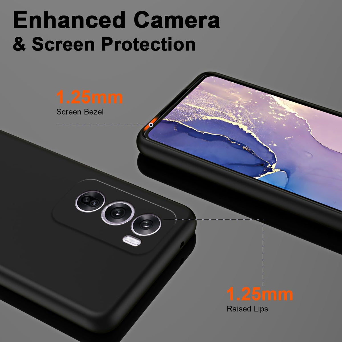 Oppo Reno 12 Hoesje - Zwart - Siliconen Back Cover