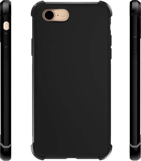 Apple iPhone SE (2020) Hoesje - Zwart - Hybride Siliconen Back Cover