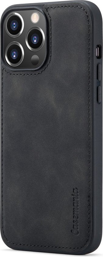 Apple iPhone 13 Pro Hoesje - Charcoal Gray - Luxe 2 in 1 Bookcase met 10 Kaart Vakken en Polskoord