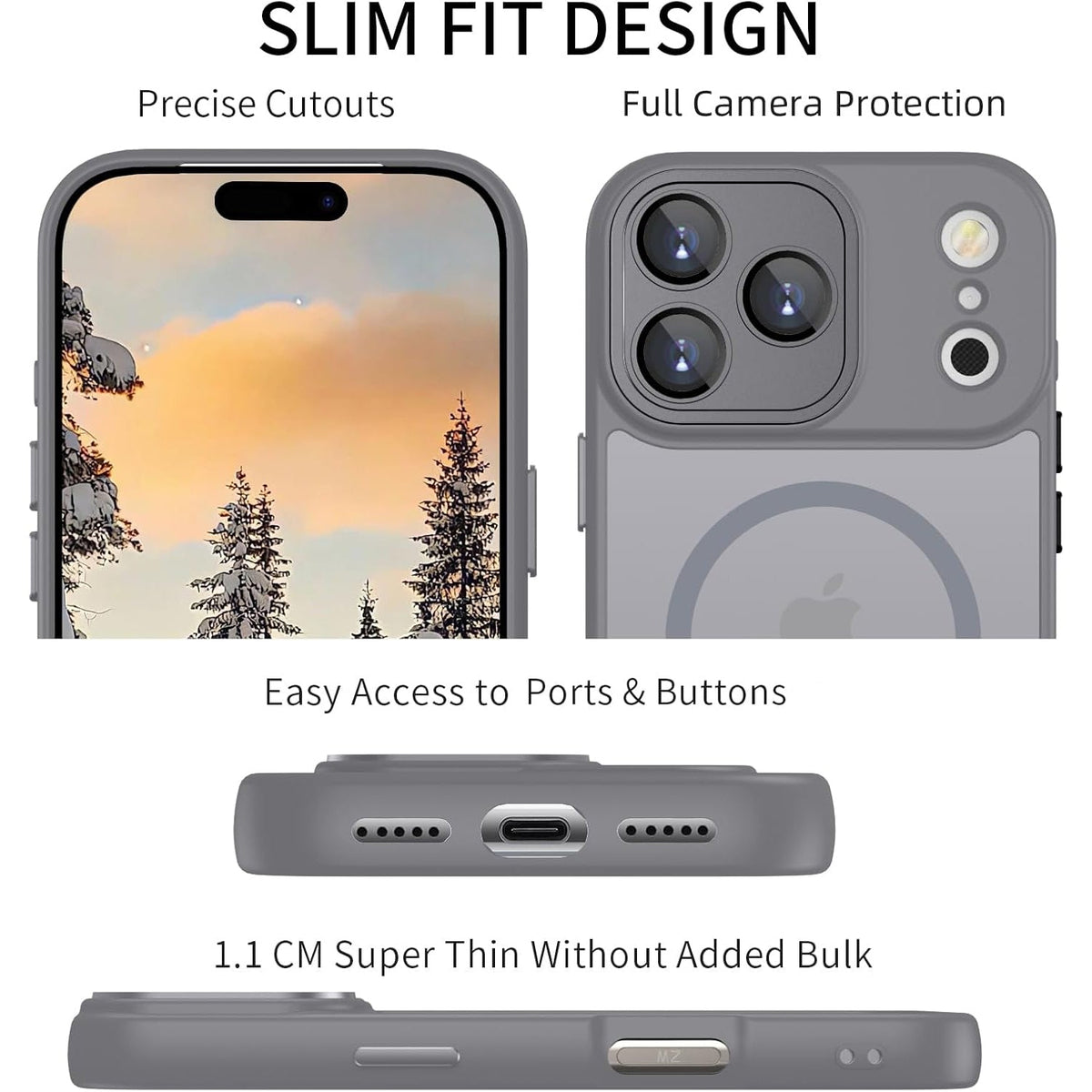 Coque iPhone 17 Pro - Gris - Matte Armor MagSafe Back Cover