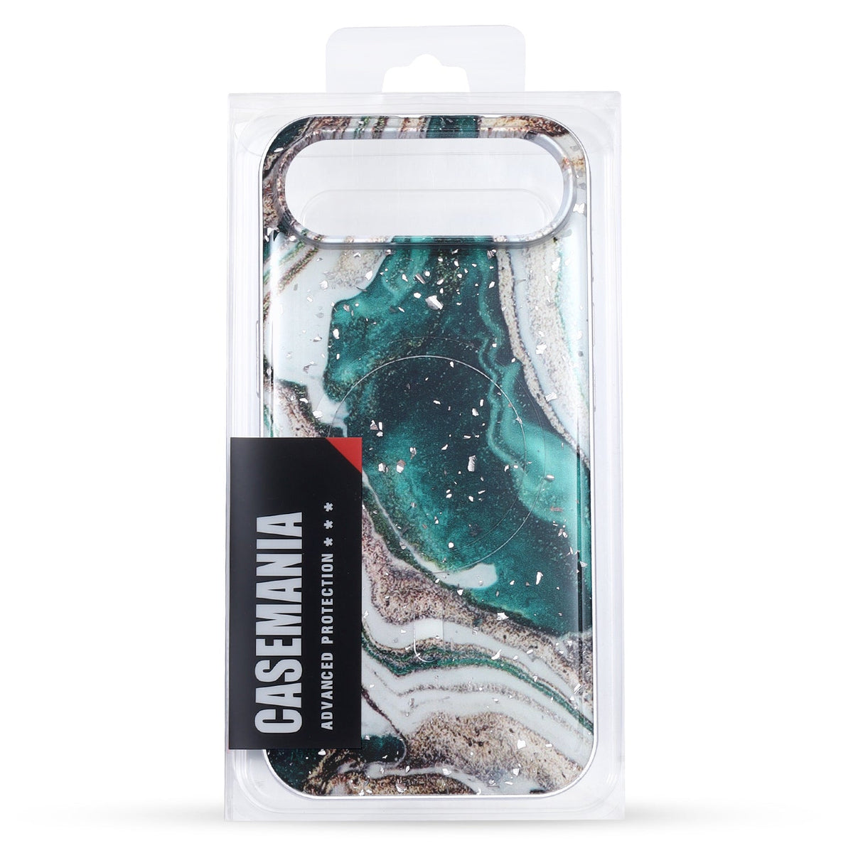 Apple iPhone Air Hoesje - Groen - Marmer Glitter MagSafe Back Cover