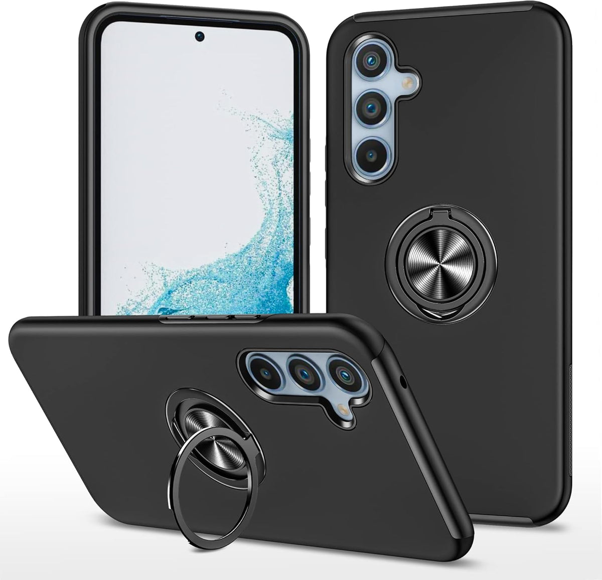 Samsung Galaxy A17 5G Hoesje - Zwart - Armor Kickstand Back Cover