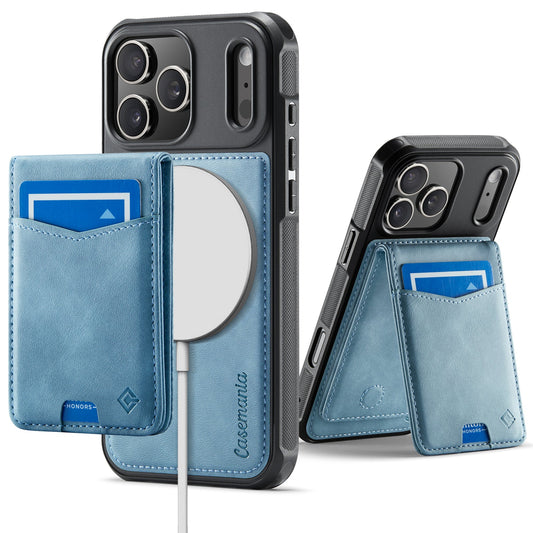 Apple iPhone 17 Pro Hoesje - Aqua Blue - MagSafe Back Cover met Pasjeshouder
