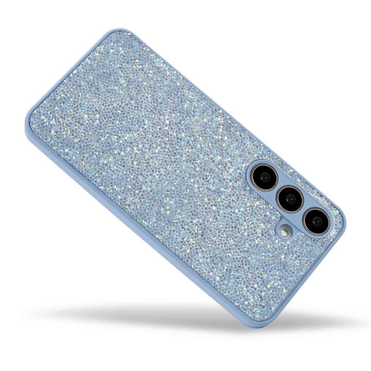 Samsung Galaxy S25 Plus Hoesje - Blauw - Diamant Glitter Back Cover