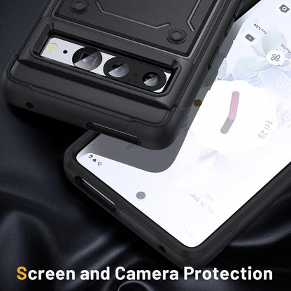 Google Pixel 8 Pro Hoesje - Zwart - Armor Kickstand Back Cover