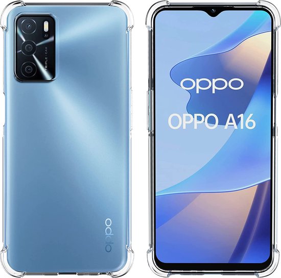 OPPO A16 Case - Clear - Shockproof Hybrid Back Cover