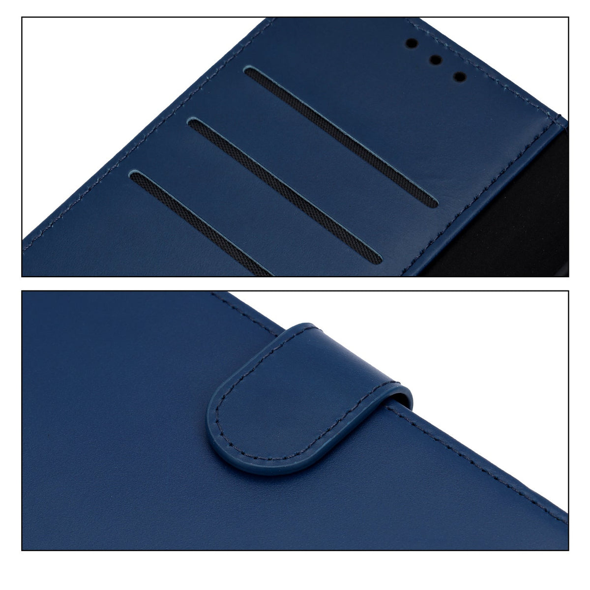 Samsung Galaxy S26 Hoesje - Navy Blue - Echt Leren Bookcase