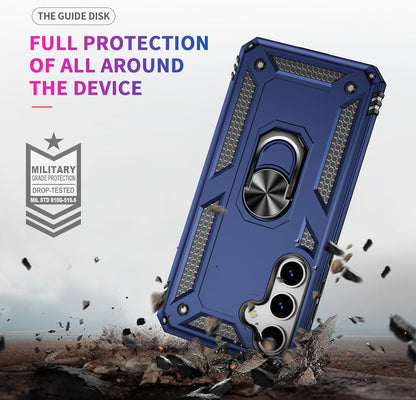 Samsung Galaxy S25 Plus Hoesje - Blauw - Armor Kickstand Back Cover