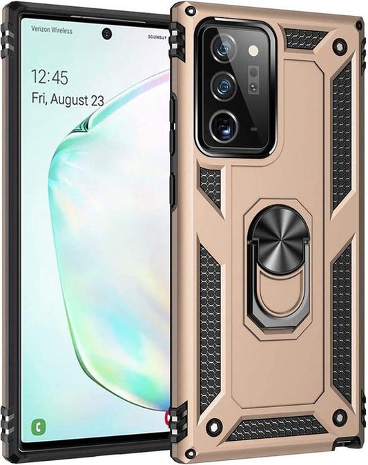 Samsung Galaxy Note20 Ultra Hoesje - Goud - Armor Kickstand Back Cover