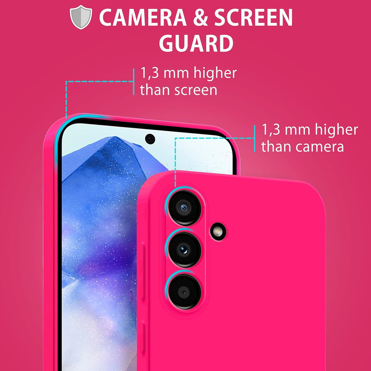 Hoesje Back Cover - Neon Roze