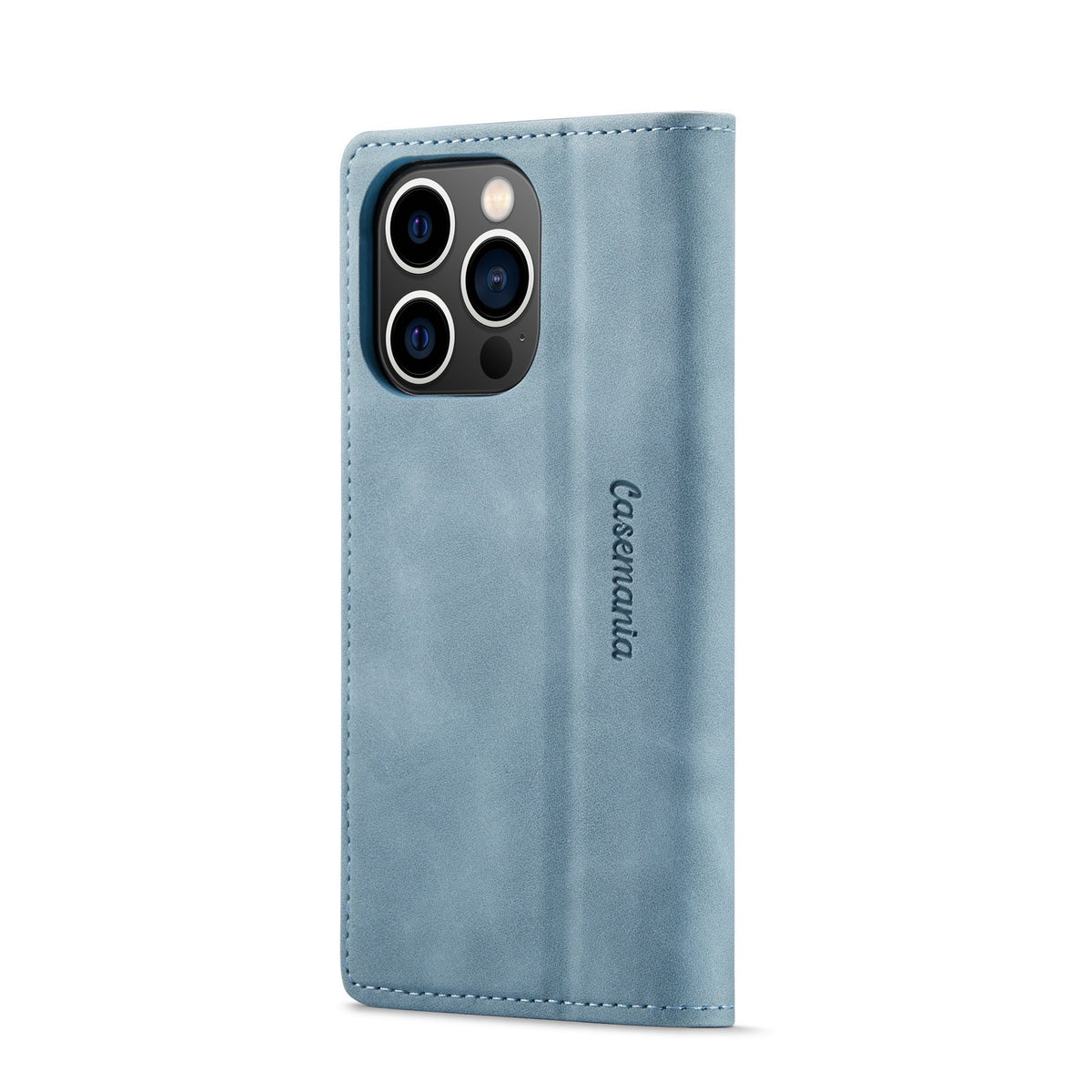 Apple iPhone 15 Pro Max Hoesje - Aqua Blue - Dunne Bookcase